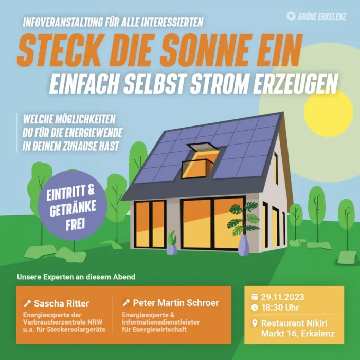 Veranstaltung: Steck die Sonne ein – Einfach selbst Strom erzeugen