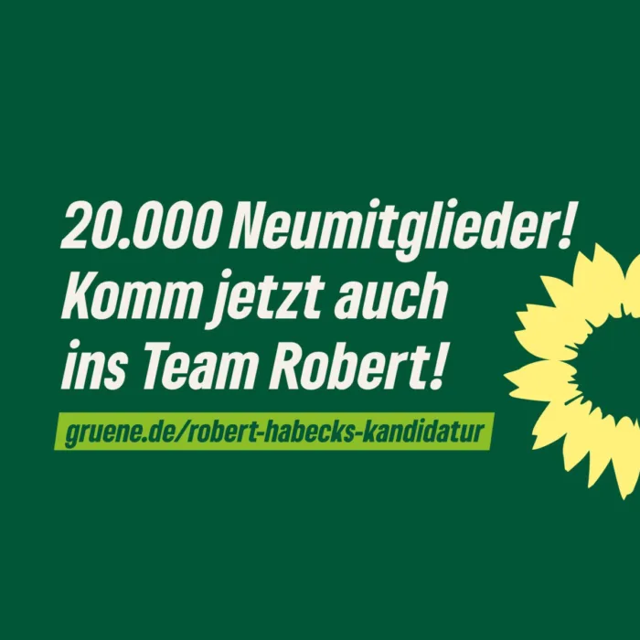 Ein starkes Zeichen: Über 20.000 neue Grüne Mitglieder