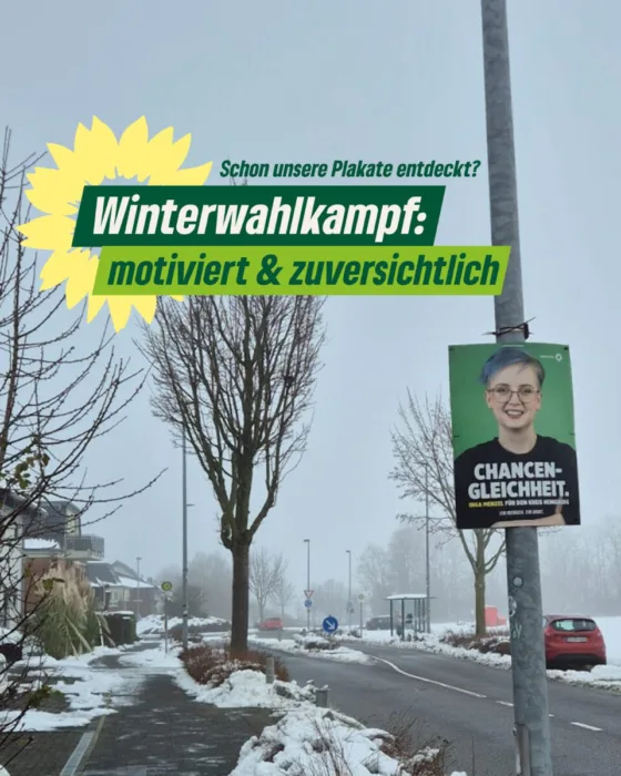 Mitten im Winterwahlkampf: Grüne Farbe für Erkelenz